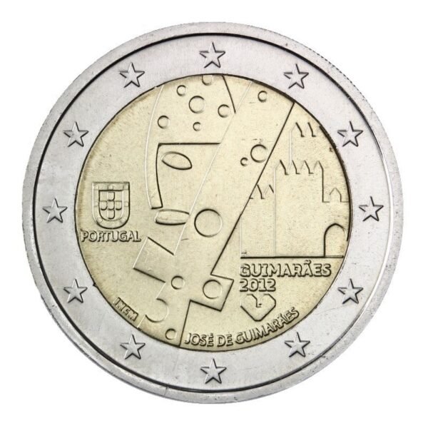 Portugalija 2012 2 euro proginė moneta - Gimarainsas Europos kultūros sostinė