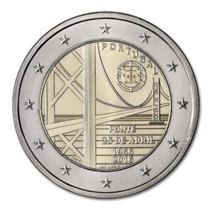 Portugalija 2016 2 euro proginė moneta - Tilto per Tejo upę atidarymo 50-metis