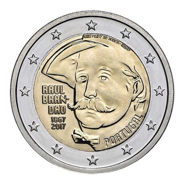 Portugalija 2017 2 euro proginė moneta - Raul Brandao gimimo 150-metis