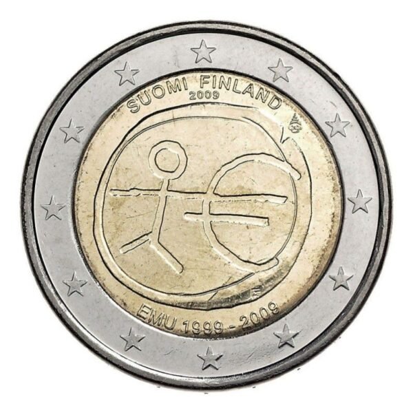 Suomija 2009 2 euro proginė moneta - Ekonominės ir pinigų sąjungos 10-metis (EMU)