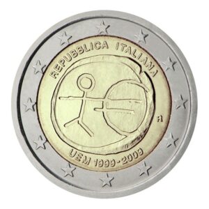 Italija 2009 2 euro proginė moneta - Ekonominės ir pinigų sąjungos 10-metis (EMU)