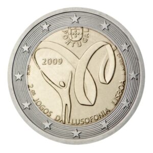 Portugalija 2009 2 euro proginė moneta - 2-osios portugališkai kalbančių šalių žaidynės