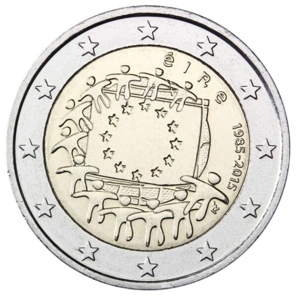 Airija 2015 2 euro proginė moneta - ES vėliava Airija 2015 2 euro proginė moneta - ES vėliava