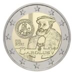 Belgija 2021 2 euro proginė moneta bankinėje dėžutėje - Karolio V pinigų reforma (PROOF)