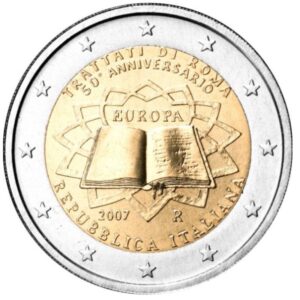 Italija 2007 2 euro proginė moneta - Romos taikos sutartis (ToR)