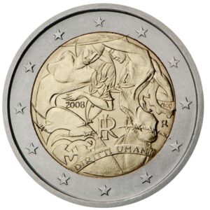 Italija 2008 2 euro proginė moneta - Žmogaus teisių deklaracija
