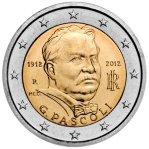 Italija 2012 2 euro proginė moneta - Giovanni Pascoli