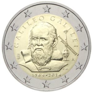Italija 2014 2 euro proginė moneta - Galileo Galilei gimimo 450-metis