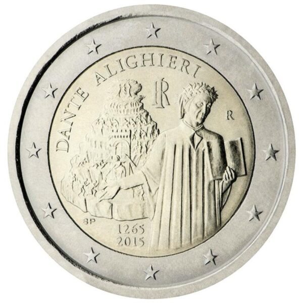 Italija 2015 2 euro proginė moneta - Dante Alighieri gimimo 750-metis