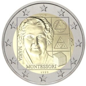 Italija 2020 2 euro proginė moneta - Marija Montesori