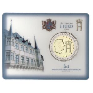 Liuksemburgas 2004 2 euro proginė moneta kortelėje - Didysis kunigaikštis Henri (BU)