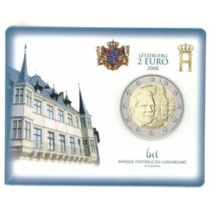 Liuksemburgas 2008 2 euro proginė moneta kortelėje - Chateau de Berg (BU)