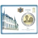 Liuksemburgas 2015 2 euro proginė moneta kortelėje - Didžiojo kunigaikščio Henri įžengimas į sostą (holograma) (BU)