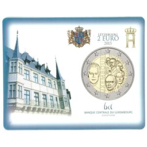 Liuksemburgas 2015 2 euro proginė moneta kortelėje - Nassau Weilbourg dinastijos metinių 125-metis (BU)