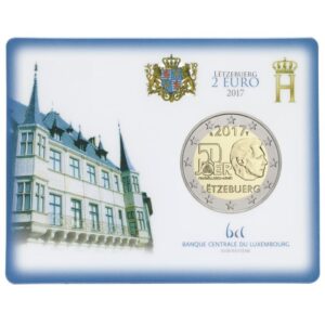 Liuksemburgas 2017 2 euro proginė moneta kortelėje - Kariuomenės savanoriškumo principo 50-metis (BU)