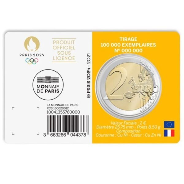 France 2021 2 Euro Commemorative Coin - Paris 2024 Olympics (BU)