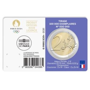 Prancūzija 2021 2 euro proginė moneta - Olimpiada Paryžius 2024 (BU)
