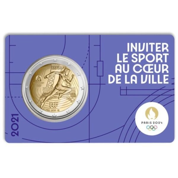 Prancūzija 2021 2 euro proginė moneta - Olimpiada Paryžius 2024 (BU)