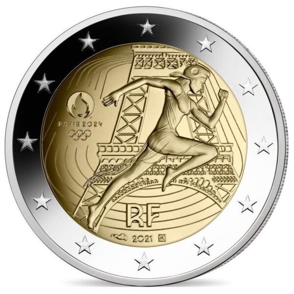 France 2021 2 Euro Commemorative Coin - Paris 2024 Olympics (BU)