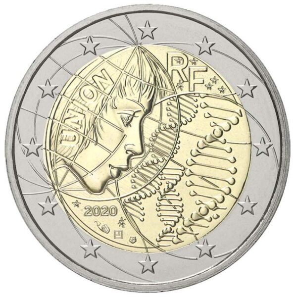 France 2020 2 Euro Commemorative Coin - Medical Research (BU)