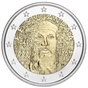 Suomija 2013 2 eurų moneta - Frans Eemil Sillanpaa