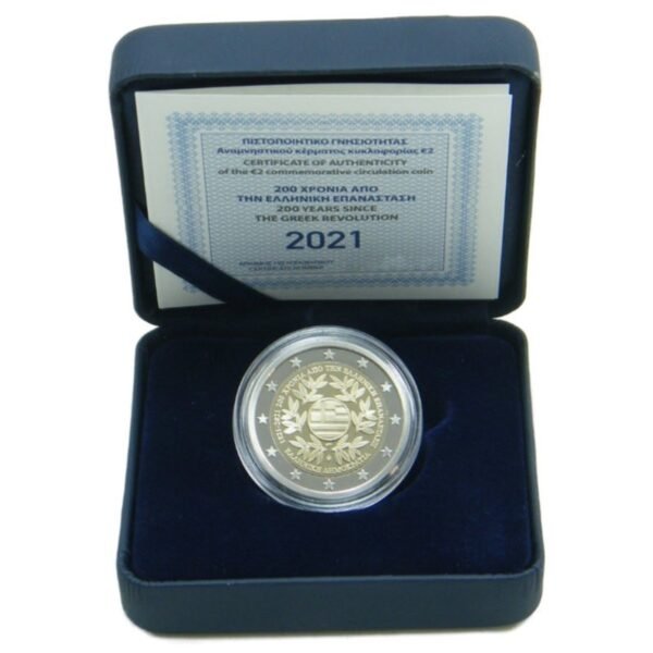 Graikija 2021 2 euro proginė moneta dėžutėje - Graikijos revoliucija (PROOF) Graikija 2021 2 euro proginė moneta dėžutėje - Graikijos revoliucija (PROOF)