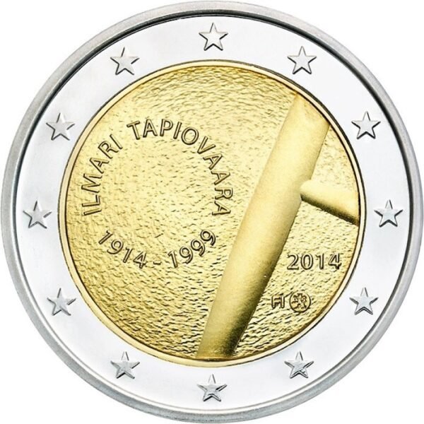 Suomija 2014 2 eurų moneta - Ilmari Tapiovara Suomija 2014 2 eurų moneta - Ilmari Tapiovara