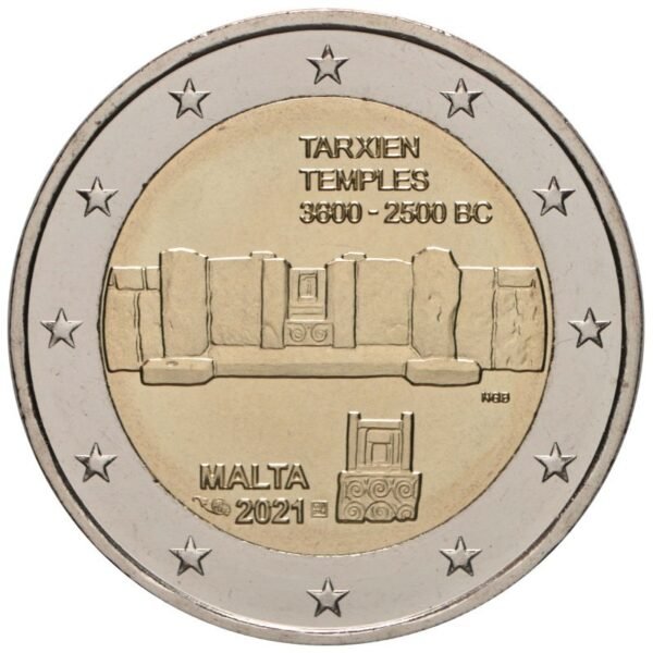 Malta 2021 2 euro proginė moneta kortelėje - Tarxien šventyklos (BU) Malta 2021 2 euro proginė moneta kortelėje - Tarxien šventyklos (BU)