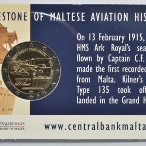 Malta 2015 2 euro proginė moneta kortelėje - Pirmasis skrydis iš Maltos (BU)