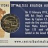 Malta 2015 2 euro proginė moneta kortelėje - Pirmasis skrydis iš Maltos (BU)