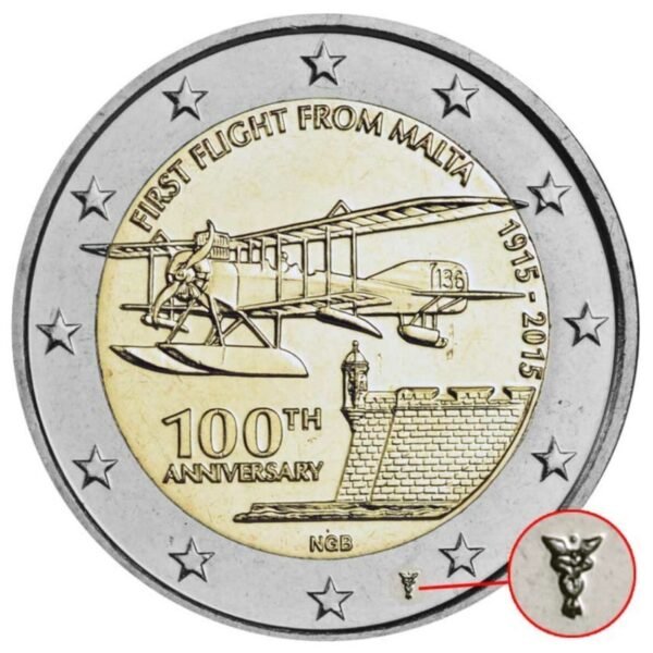Malta 2015 2 euro proginė moneta kortelėje - Pirmasis skrydis iš Maltos (BU) Malta 2015 2 euro proginė moneta kortelėje - Pirmasis skrydis iš Maltos (BU)