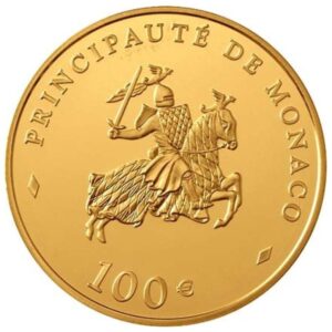 Monakas 2003 100 euro kolekcinė auksinė moneta dėžutėje - Rainier III (PROOF)