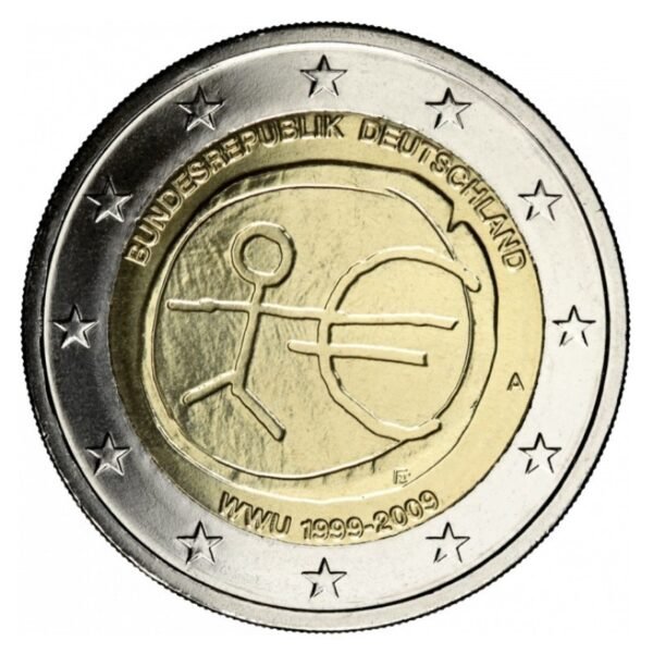 Vokietija 2009 2 eurų proginė moneta - EMU (A - Berlyno kalykla) Vokietija 2009 2 eurų proginė moneta - EMU (A - Berlyno kalykla)
