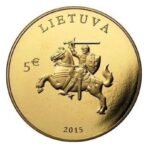 Lietuva 2015 5 euro kolekcinė spalvota moneta kortelėje - Nepriklausomybės 25-erių metų sukaktis