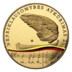 Lietuva 2015 5 euro kolekcinė spalvota moneta kortelėje - Nepriklausomybės 25-erių metų sukaktis