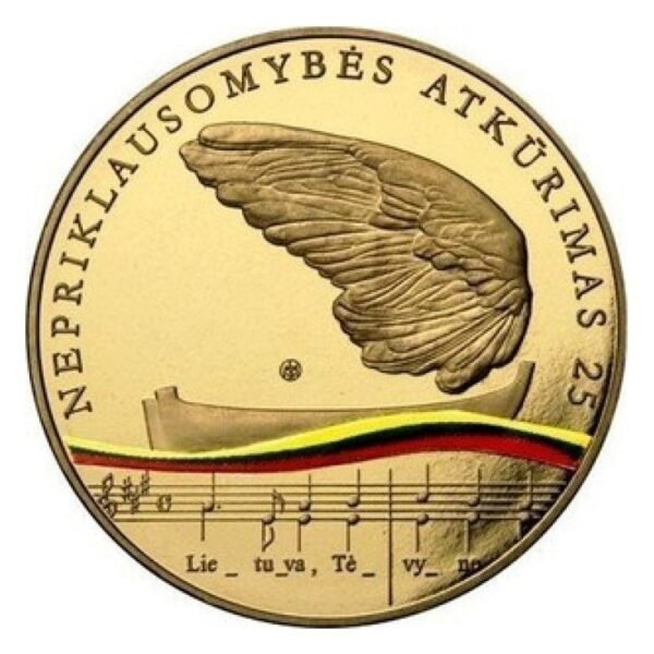 Lietuva 2015 5 euro kolekcinė spalvota moneta kortelėje - Nepriklausomybės 25-erių metų sukaktis Lietuva 2015 5 euro kolekcinė spalvota moneta kortelėje - Nepriklausomybės 25-erių metų sukaktis