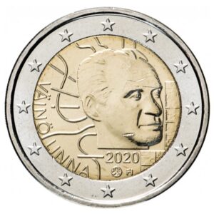 Suomija 2020 2 eurų moneta - 100 metų Vaino Linna