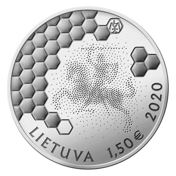 Lietuva 2020 1.5 euro moneta - Drėvinė bitininkystė Lietuva 2020 1.5 euro moneta - Drėvinė bitininkystė