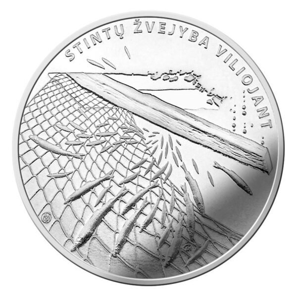 Lietuva 2019 1.5 euro moneta - Stintų žvejyba viliojant Lietuva 2019 1.5 euro moneta - Stintų žvejyba viliojant