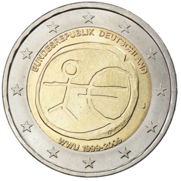 Vokietija 2009 2 eurų proginė moneta - EMU (J - Hamburgo kalykla) Vokietija 2009 2 eurų proginė moneta - EMU (J - Hamburgo kalykla)