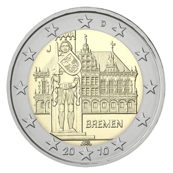 Vokietija 2010 2 euro proginė moneta - Bremenas