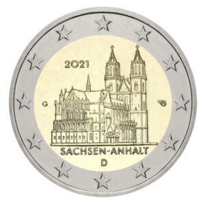 Vokietija 2021 2 euro proginė moneta - Saksonija-Anhaltas