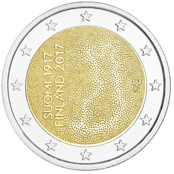 Suomija 2017 2 eurų moneta - Suomijos nepriklausomybės 100-metis Suomija 2017 2 eurų moneta - Suomijos nepriklausomybės 100-metis