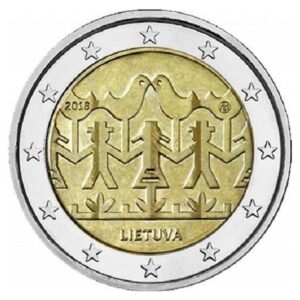 Lietuva 2018 2 eurų proginė moneta kortelėje - Dainų šventė (UNC)
