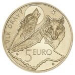 Slovakija 2021 5 eurų moneta - Vilkas