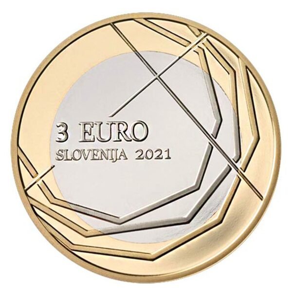 Slovėnija 2021 3 euro kolekcinė moneta - Škofja Loka Slovėnija 2021 3 euro kolekcinė moneta - Škofja Loka