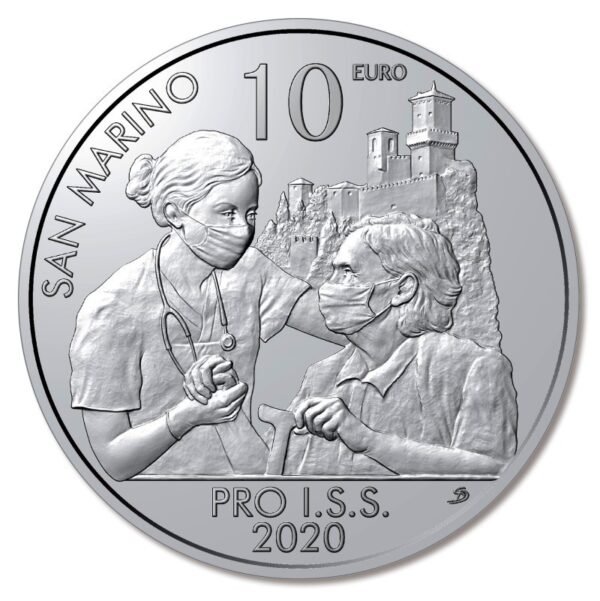San Marinas 2020 10 eurų kolekcinė moneta - PRO I.S.S. San Marinas 2020 10 eurų kolekcinė moneta - PRO I.S.S.