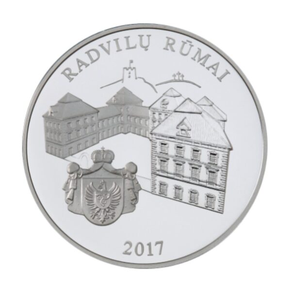 Lietuva 2017 20 eurų sidabrinė moneta Radvilų rūmai reversas