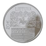 Lietuva 2017 20 eurų sidabrinė moneta Rusėniškoji biblija aversas