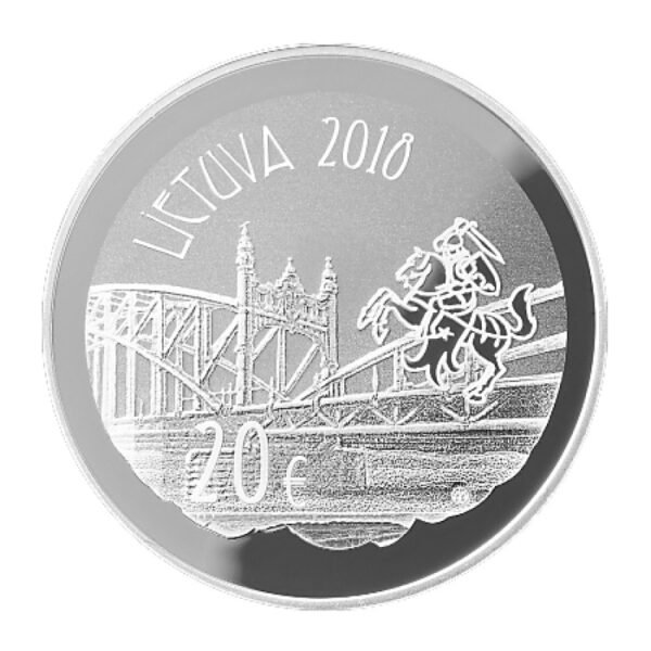 Lietuva 2018 20 eurų sidabrinė moneta Vydūnas aversas Lietuva 2018 20 eurų sidabrinė moneta Vydūnas aversas